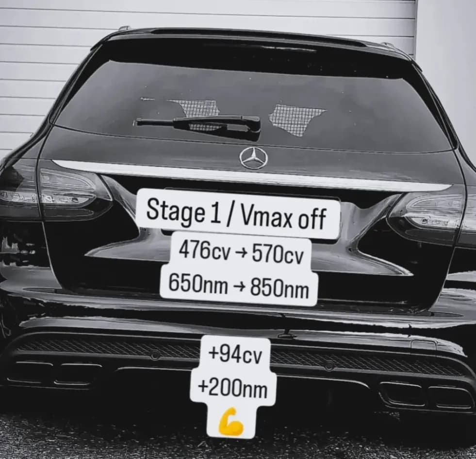 Mercedes C 63 AMG break — Stage 1 · VMAX off