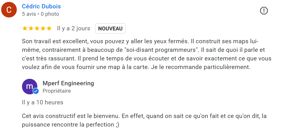 Avis Client 3